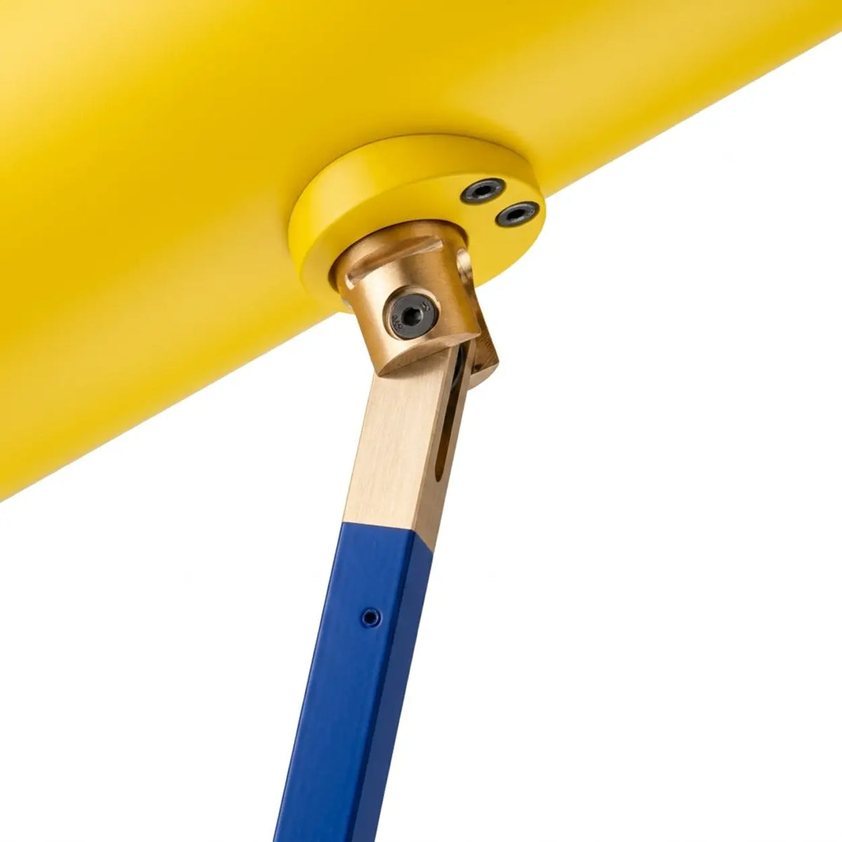 Colorful Adjustable Swing Arm LED Floor Lamp with Yellow Shade Image - 10