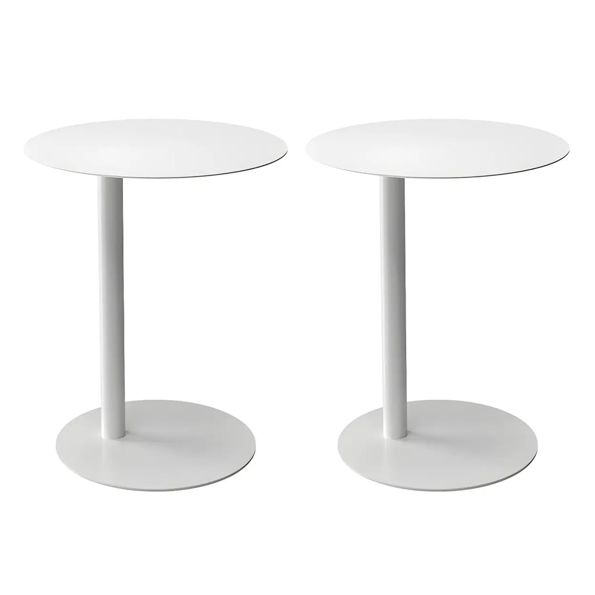 Colorful Round Metal C-Shaped Scandinavian Side Table Image - 10