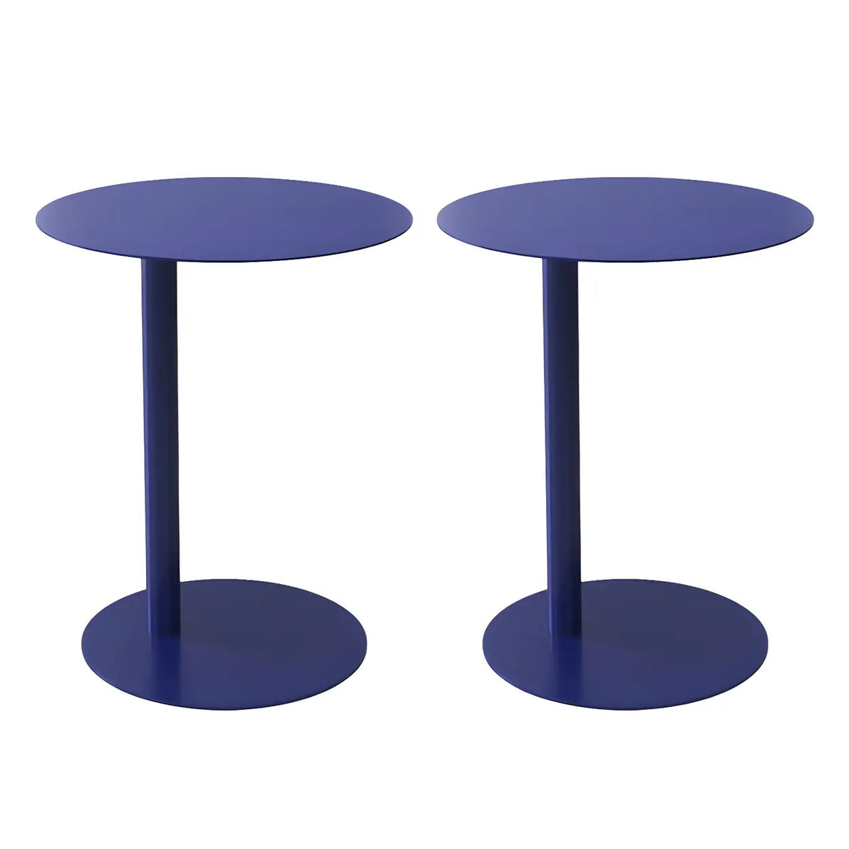 Colorful Round Metal C-Shaped Scandinavian Side Table Image - 12