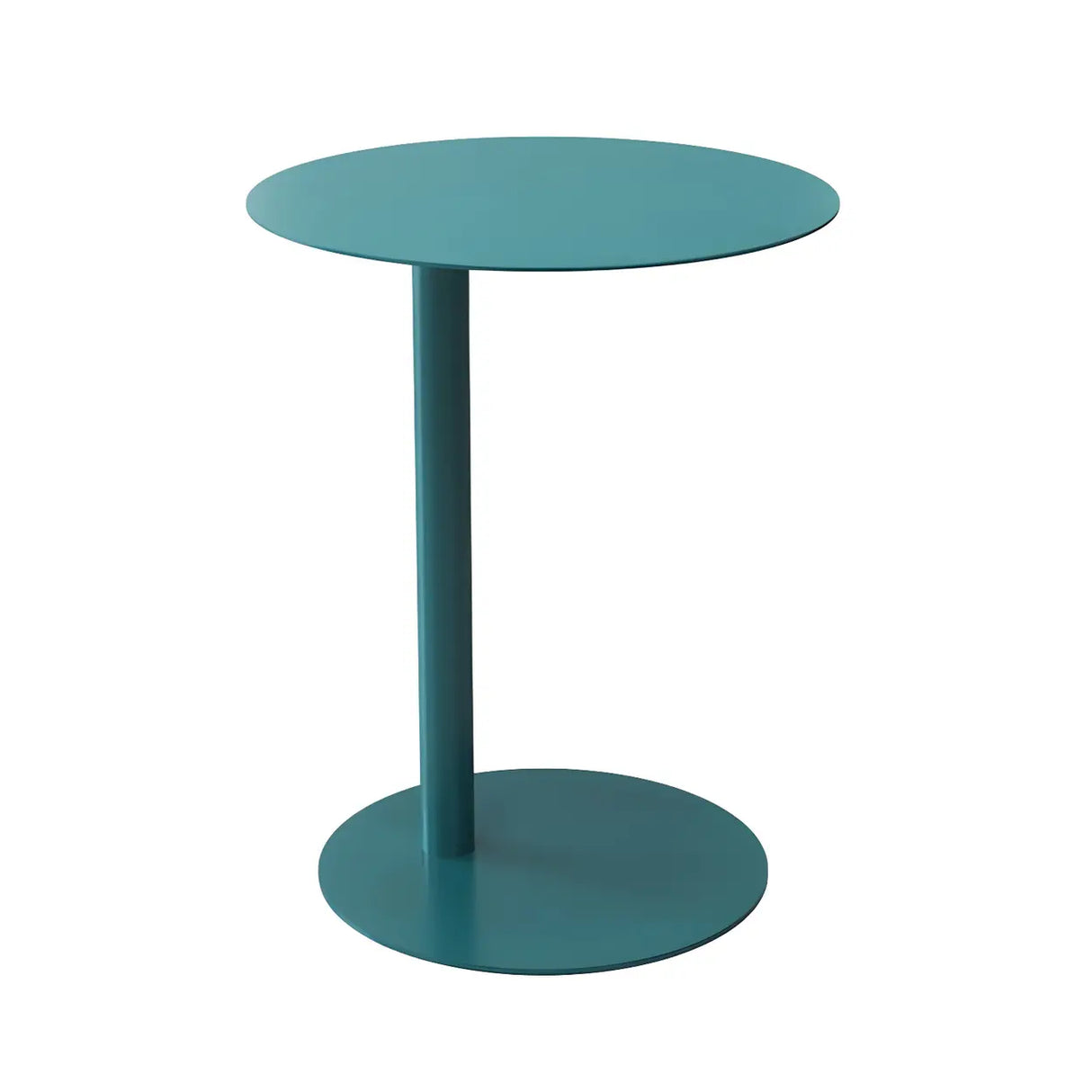 Colorful Round Metal C-Shaped Scandinavian Side Table Image - 18
