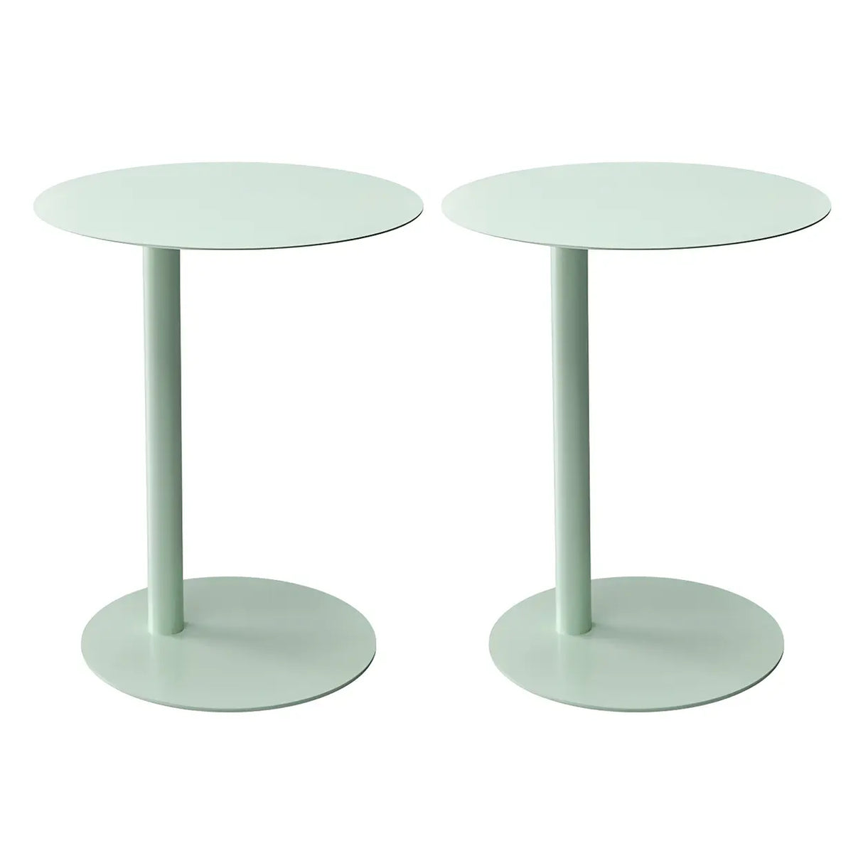 Colorful Round Metal C-Shaped Scandinavian Side Table Image - 26