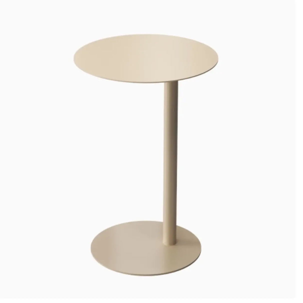 Colorful Round Metal C-Shaped Scandinavian Side Table Image - 4