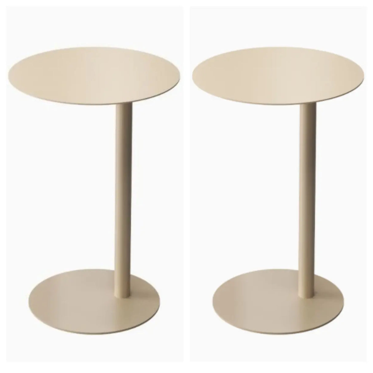 Colorful Round Metal C-Shaped Scandinavian Side Table Image - 5