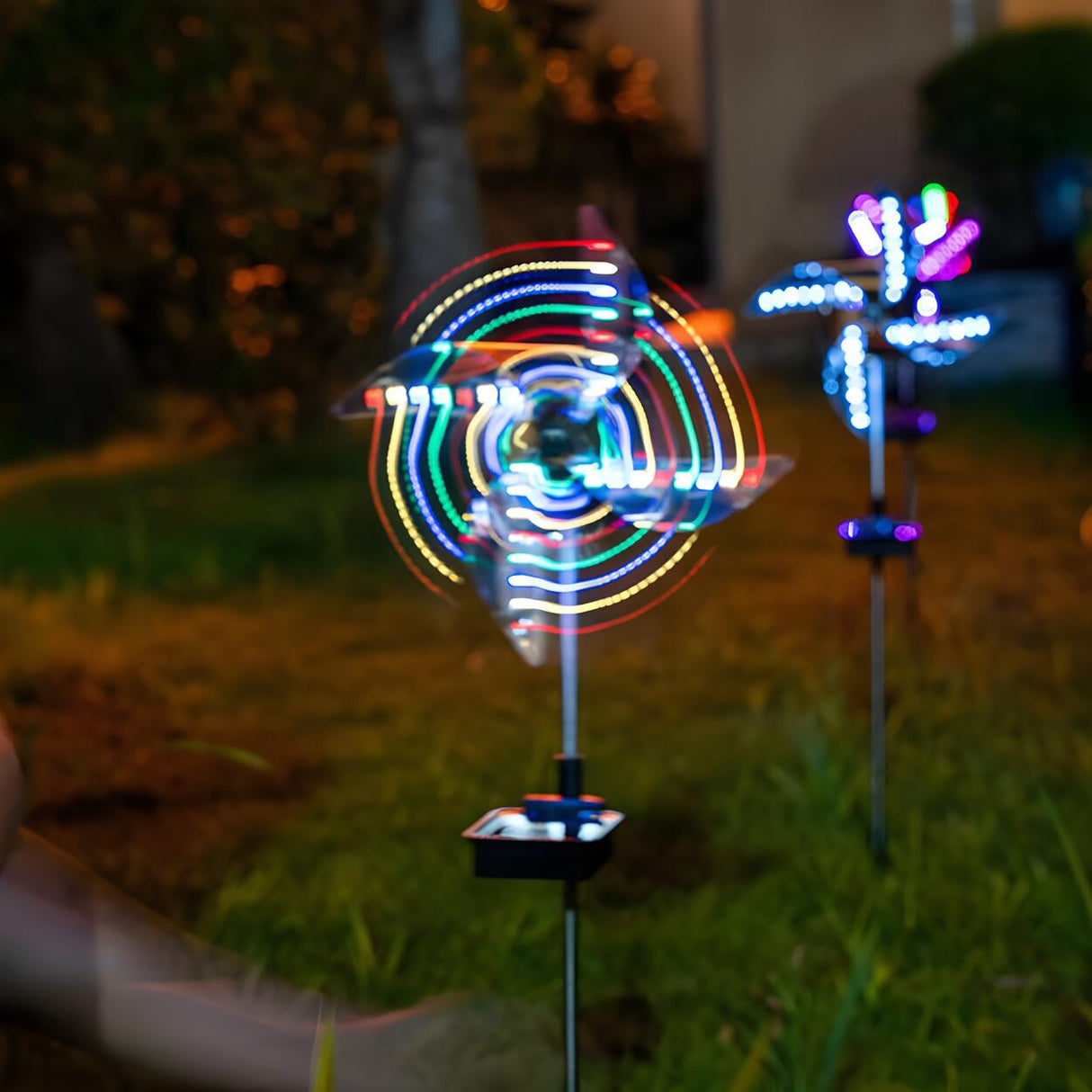 Colorful Windmill Garden Decorative Landscape Lighting Image - 1