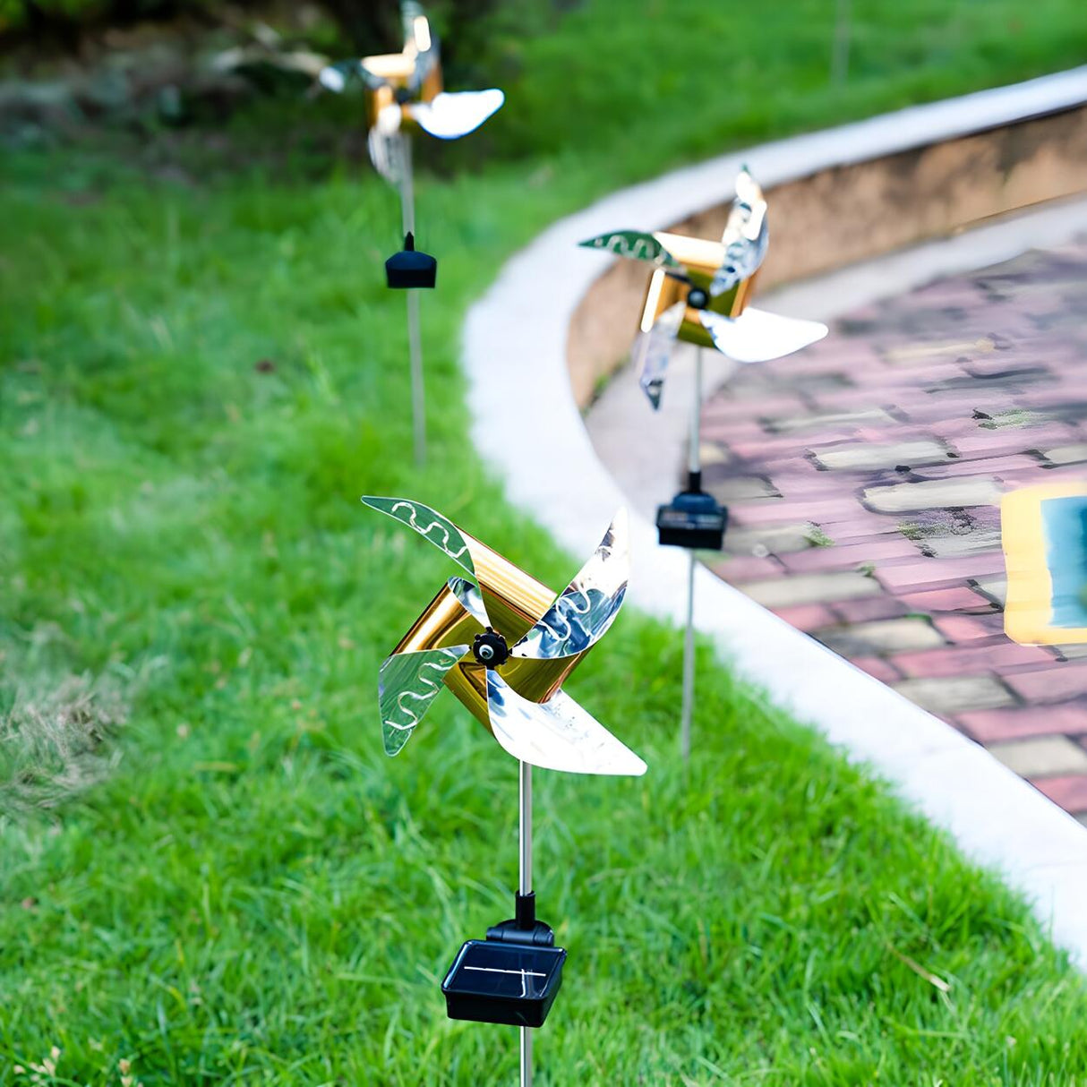 Colorful Windmill Garden Decorative Landscape Lighting Image - 3