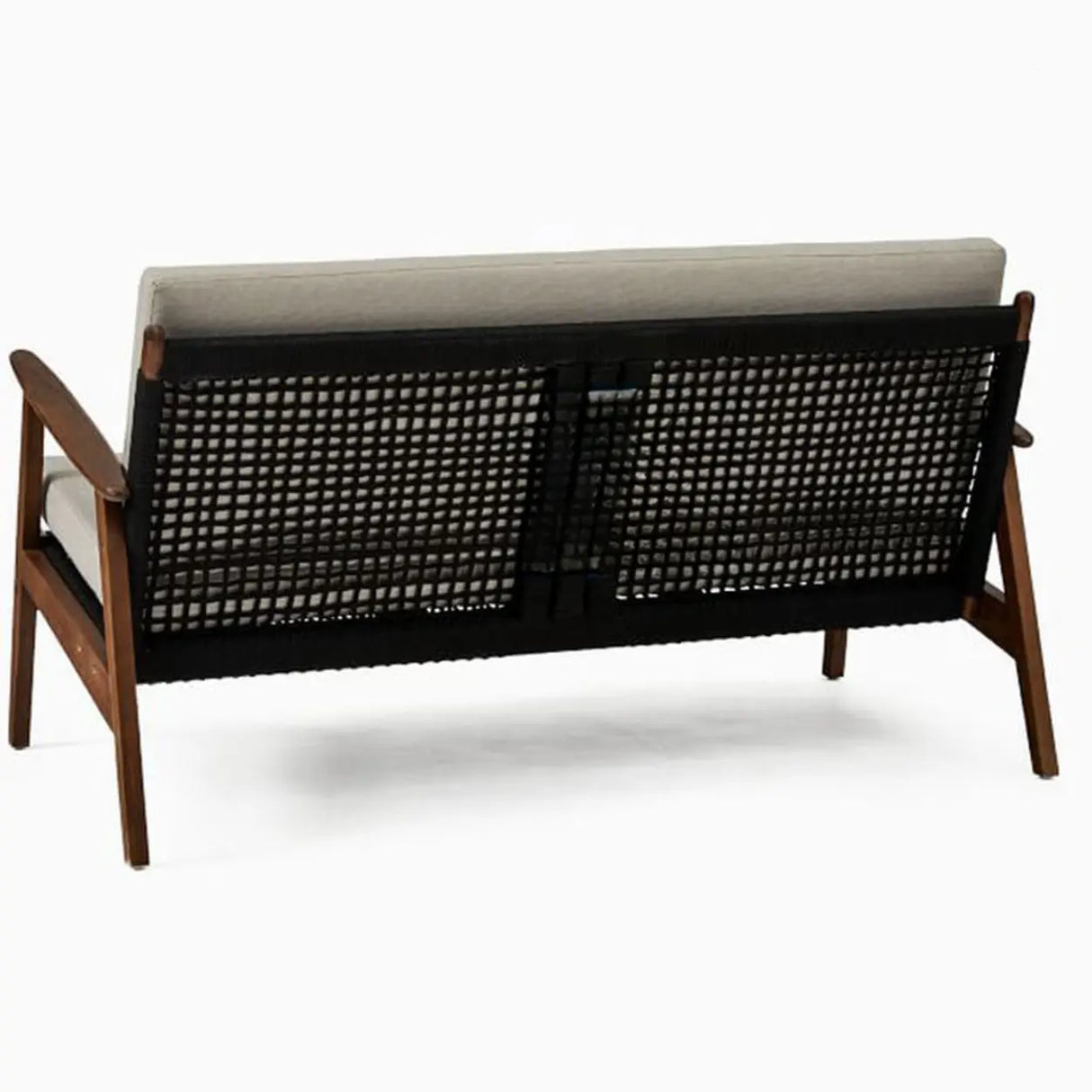 Comfortable Teak Beige Cushions and Pillow Patio Sofa Set Image - 9