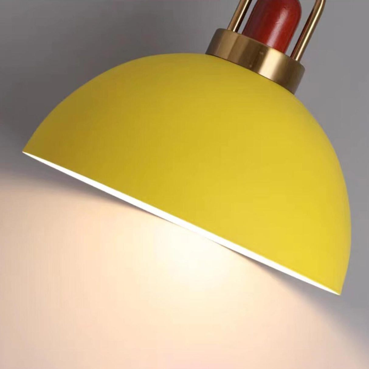 Commercial Industrial Orange Dome Metal Pendant Light Image - 16