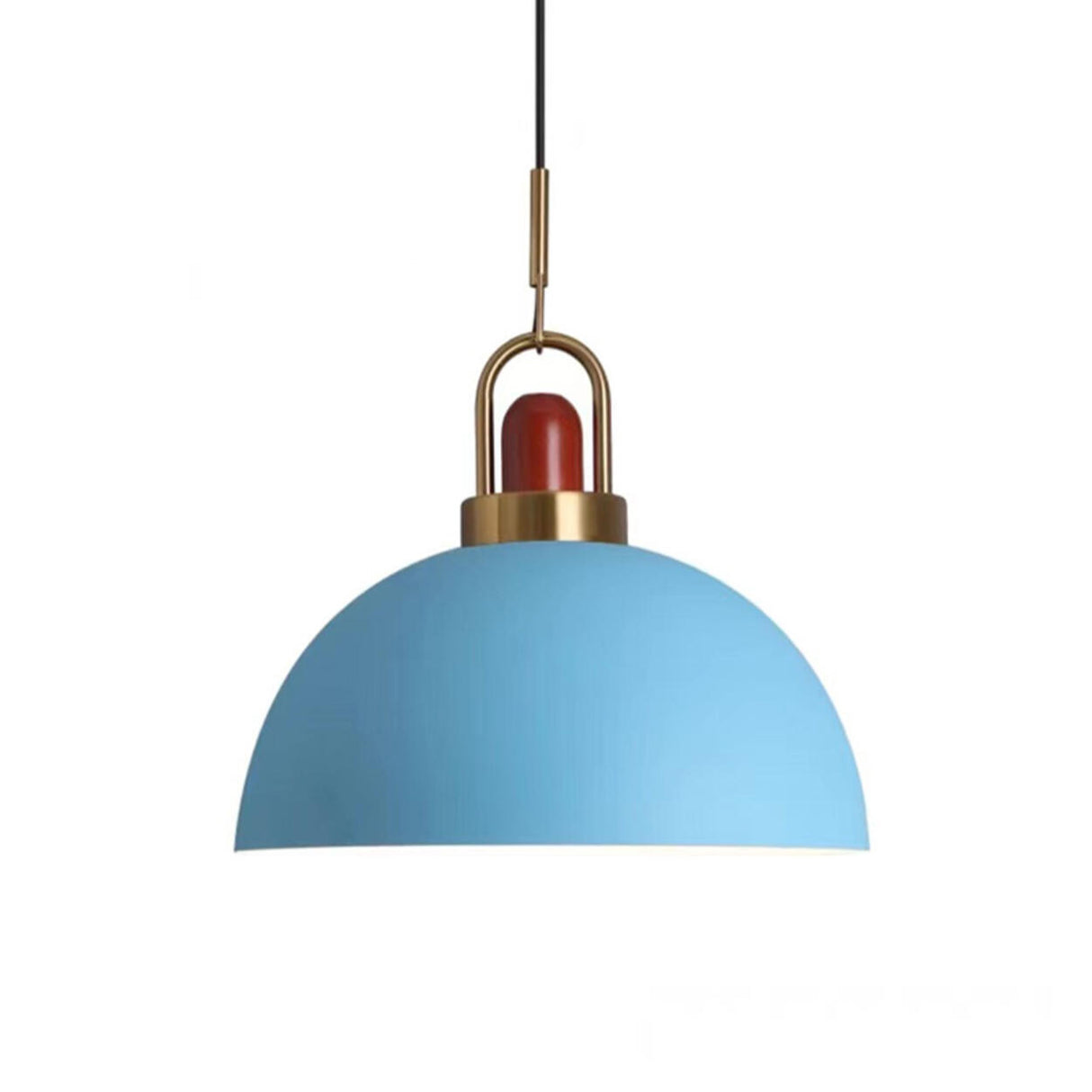 Commercial Industrial Orange Dome Metal Pendant Light Image - 17