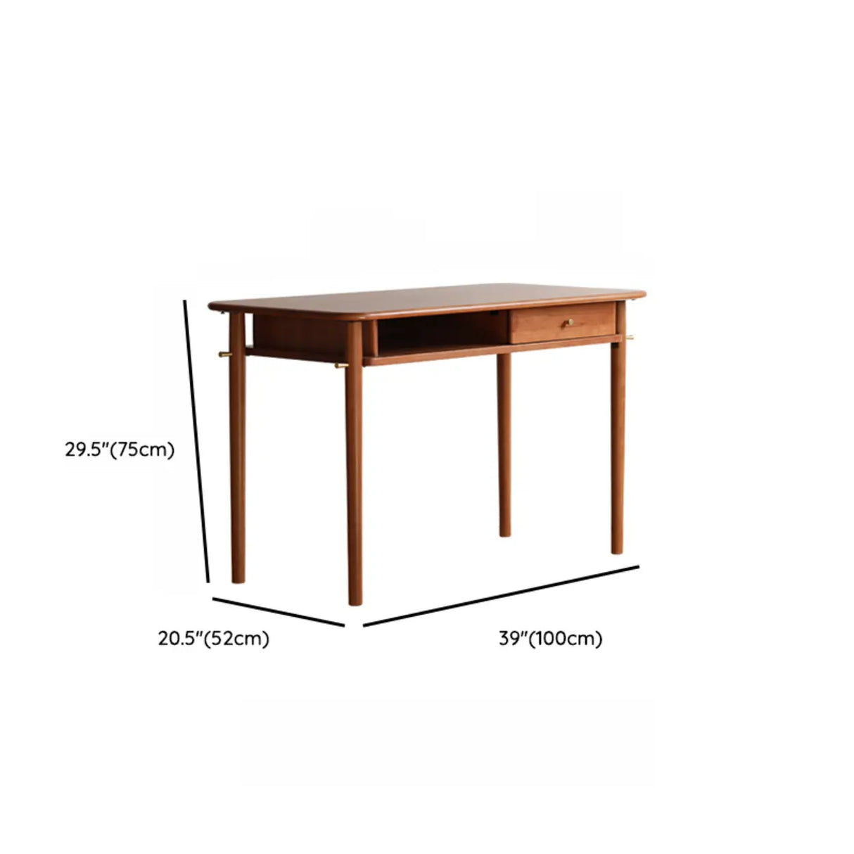 Compact Cherry Wood Standard Auburn Writing Desk