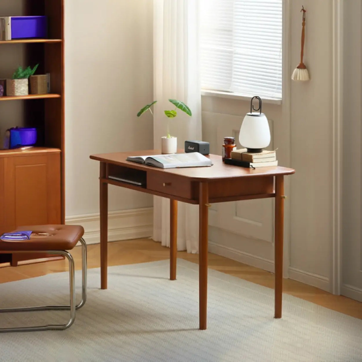 Compact Cherry Wood Standard Auburn Writing Desk Image - 1