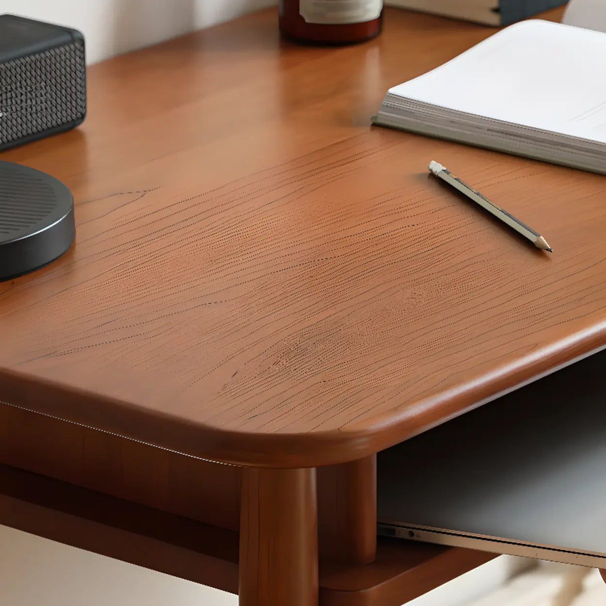 Compact Cherry Wood Standard Auburn Writing Desk Image - 7