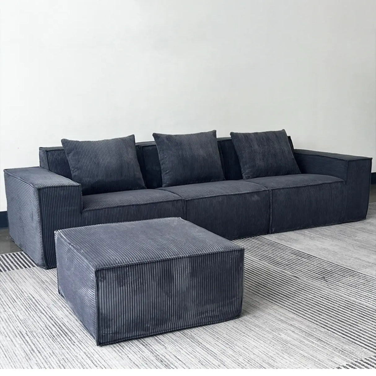 Compressed Corduroy Modular Sofa in a Box Image - 2