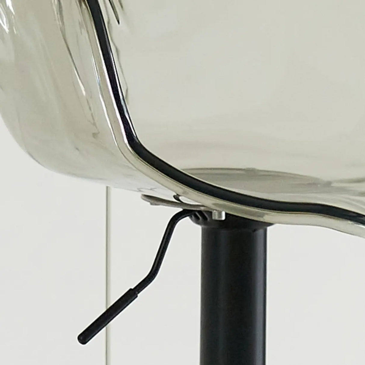 Concave Adjustable Height Swivel Acrylic Bar Stool Image - 10