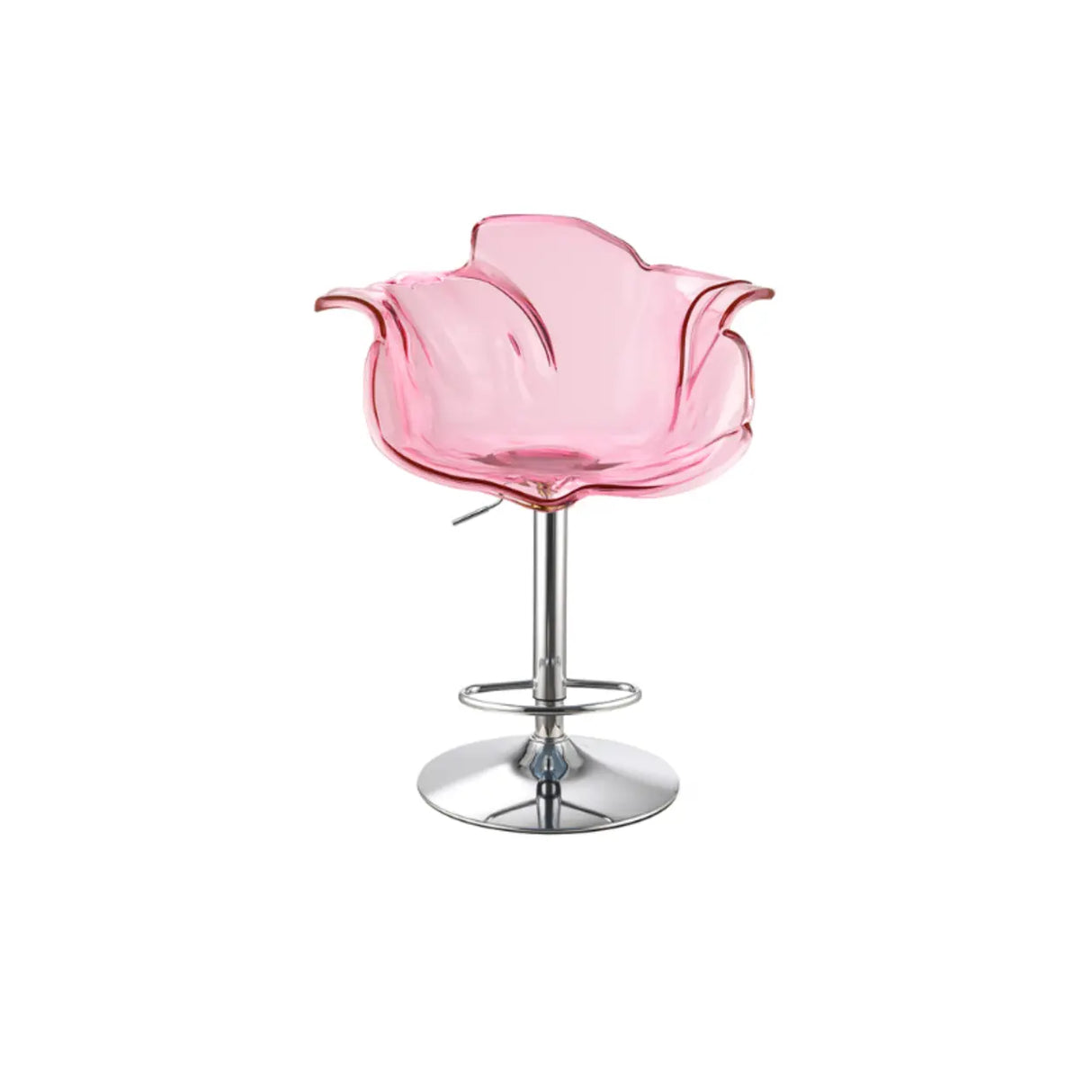 Concave Adjustable Height Swivel Acrylic Bar Stool Image - 11