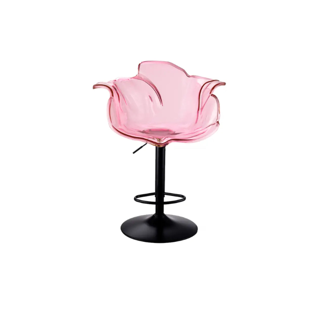 Concave Adjustable Height Swivel Acrylic Bar Stool Image - 19