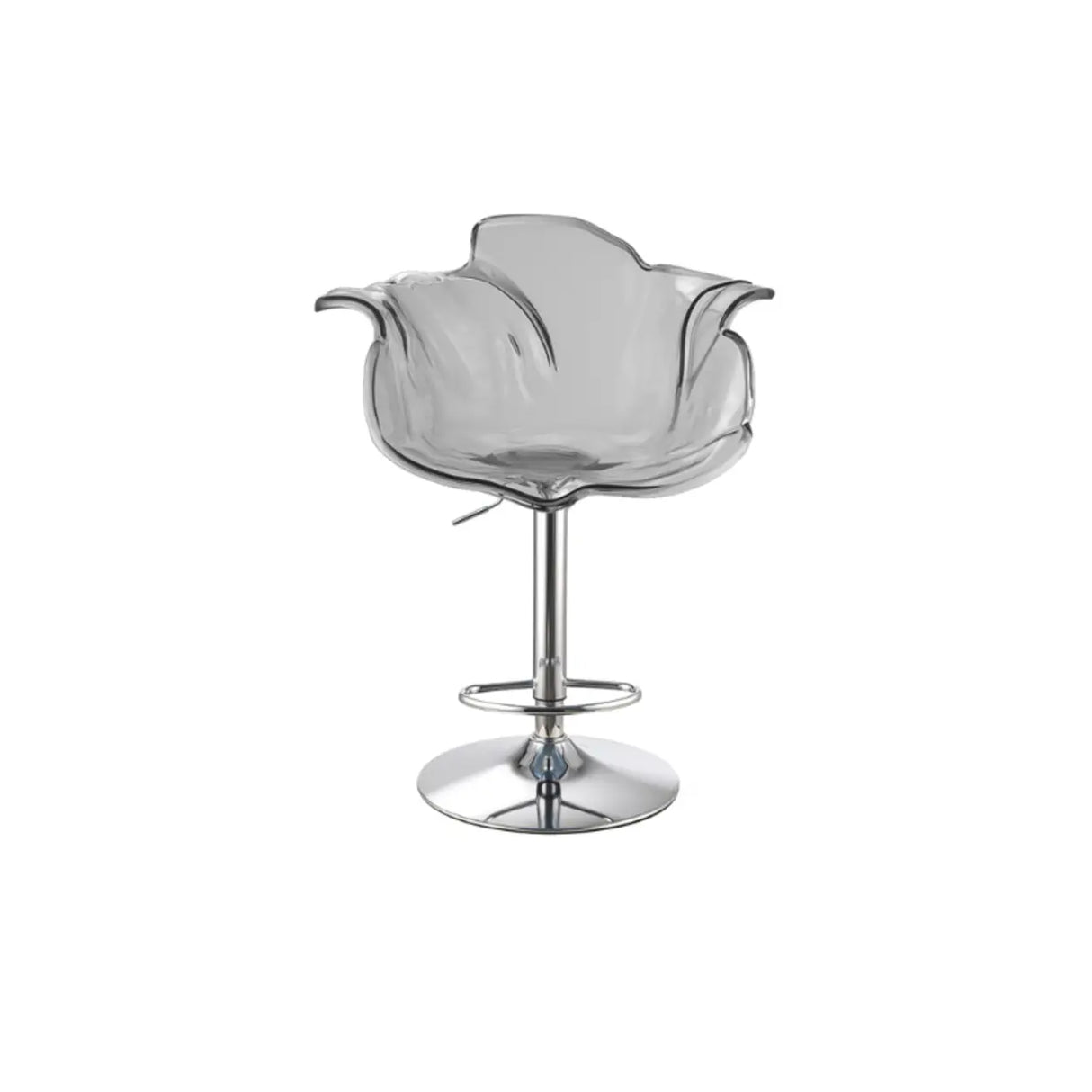Concave Adjustable Height Swivel Acrylic Bar Stool Image - 2