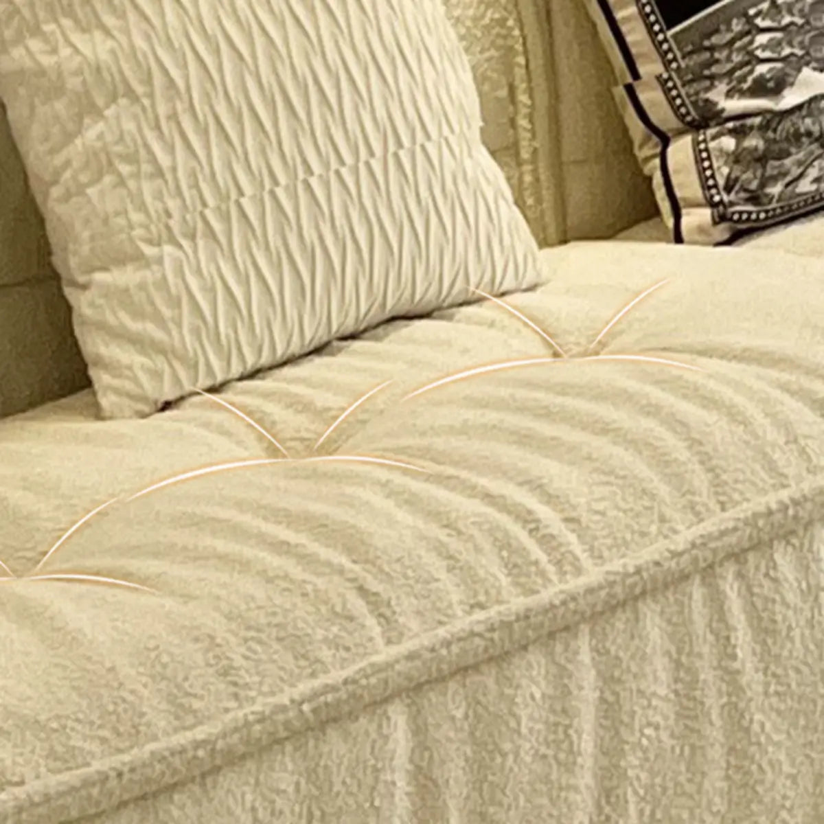 Concealed Support Sherpa Square Arm Tight Back Loveseat Image - 6