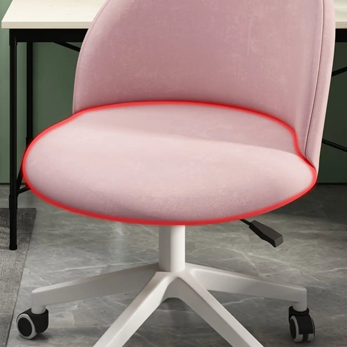 Contemporary Adjustable Ergonomic Upholstered Office Chair Image - 16