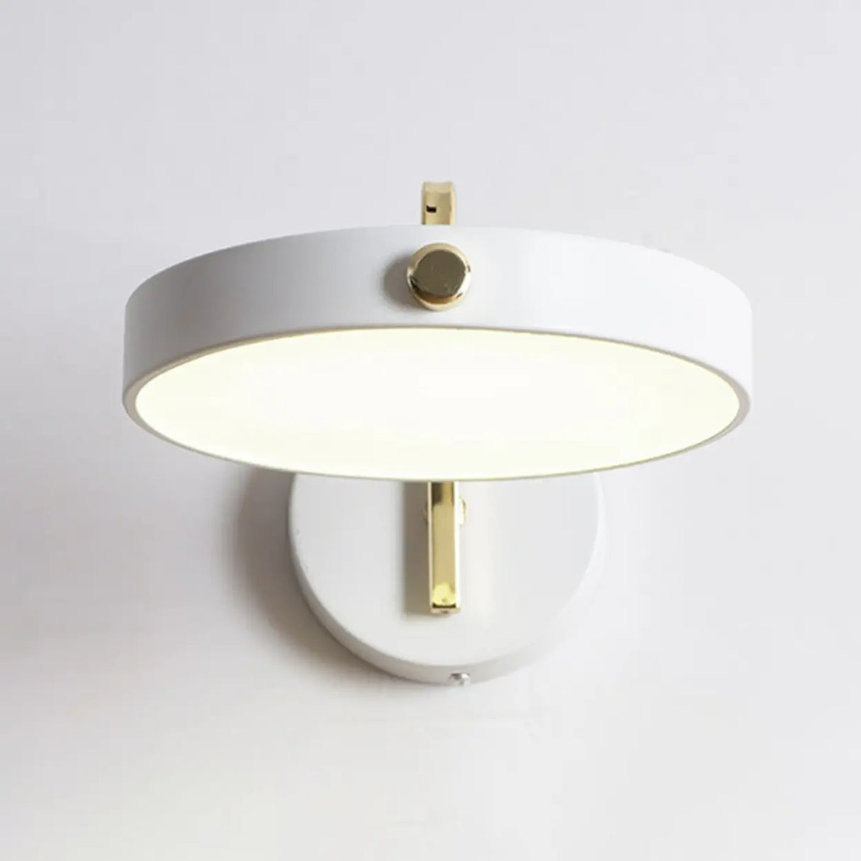 Contemporary Adjustable Round Metal LED Wall Sconce Image - 16