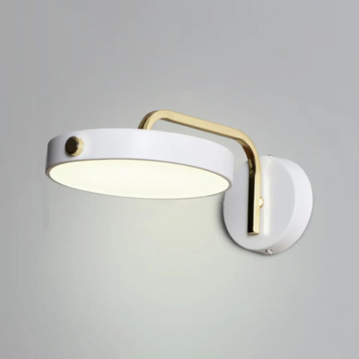 Contemporary Adjustable Round Metal LED Wall Sconce Image - 5