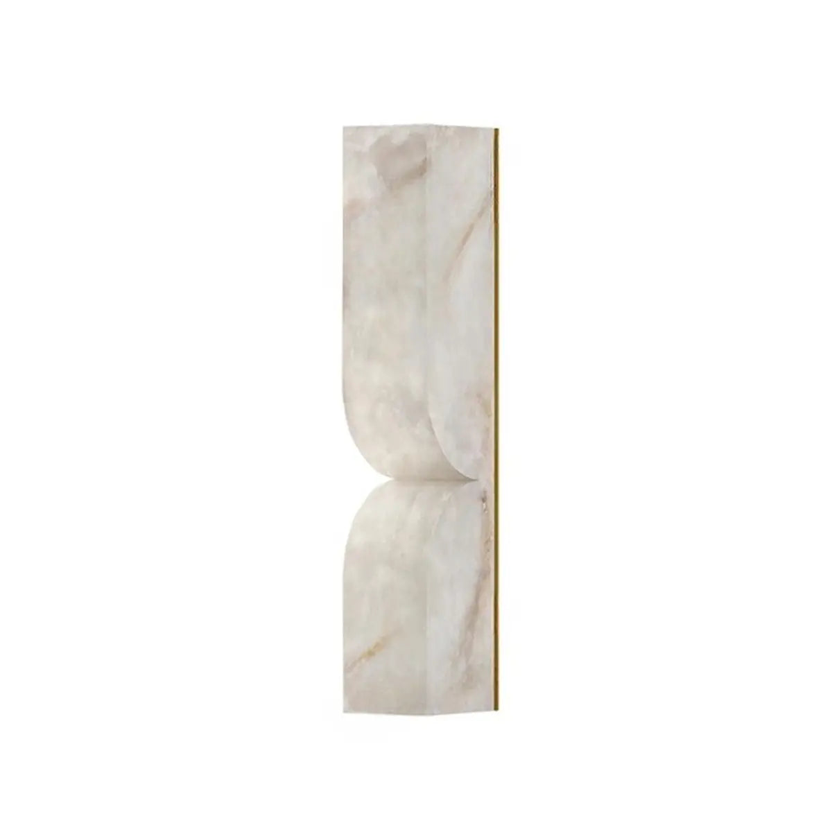 Contemporary Alabaster Curved Geometric White Wall Lamp Image - 6