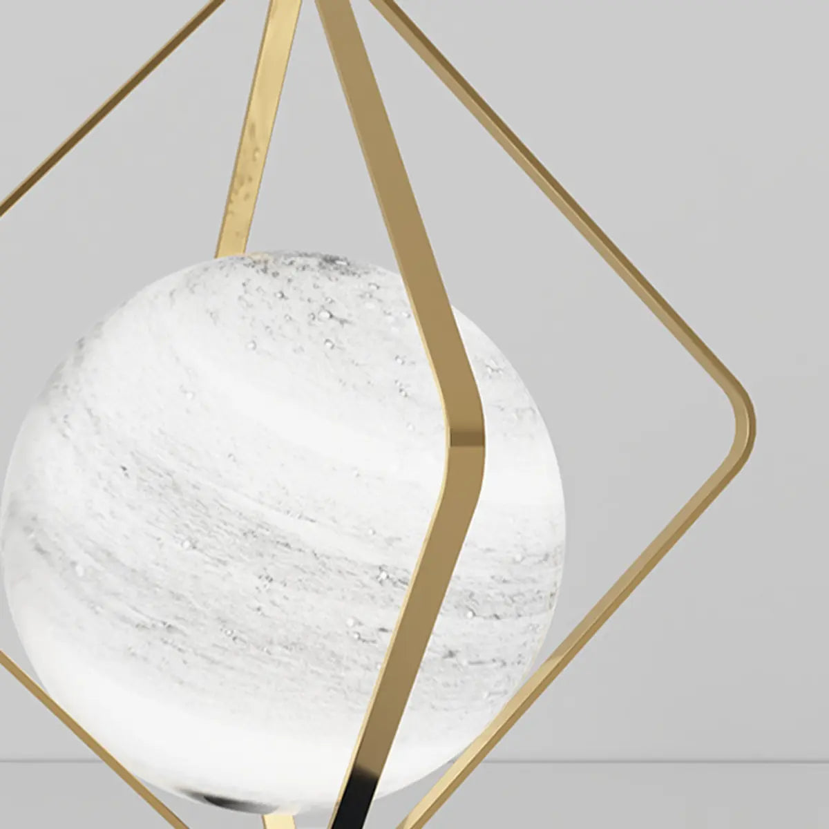 Contemporary Alabaster Globe Table Lamp for Living Room Image - 10