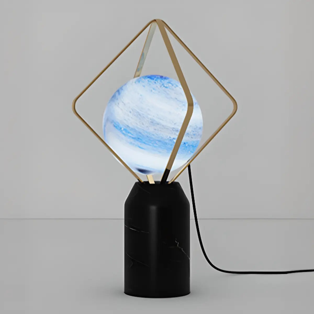 Contemporary Alabaster Globe Table Lamp for Living Room Image - 8