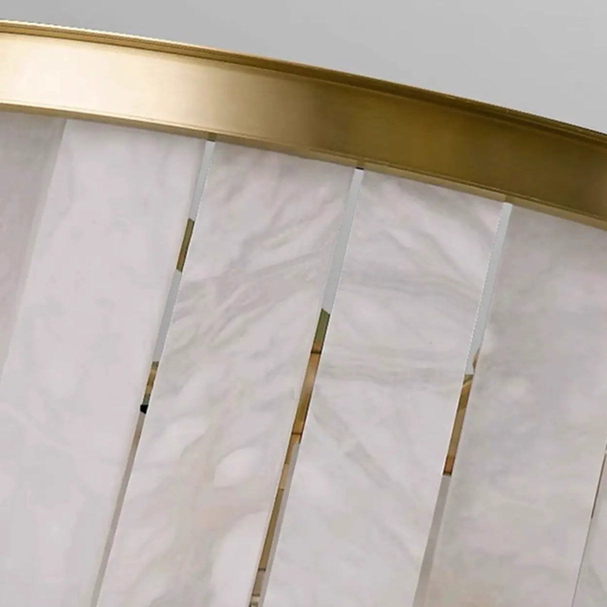 Contemporary Alabaster Tiered Gold Living Room Chandelier Image - 15