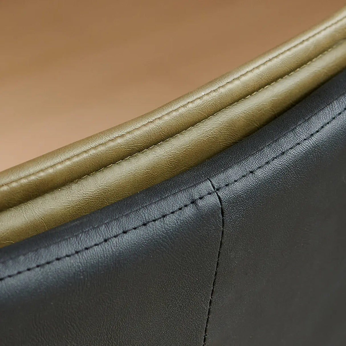 Contemporary Armless PU Leather Solid Back Dining Chairs Image - 14