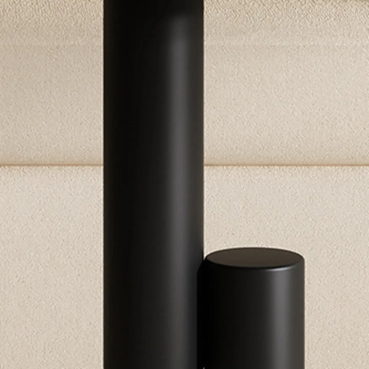 Contemporary Black Geometric Pedestal Metal Round Side Table Image - 9