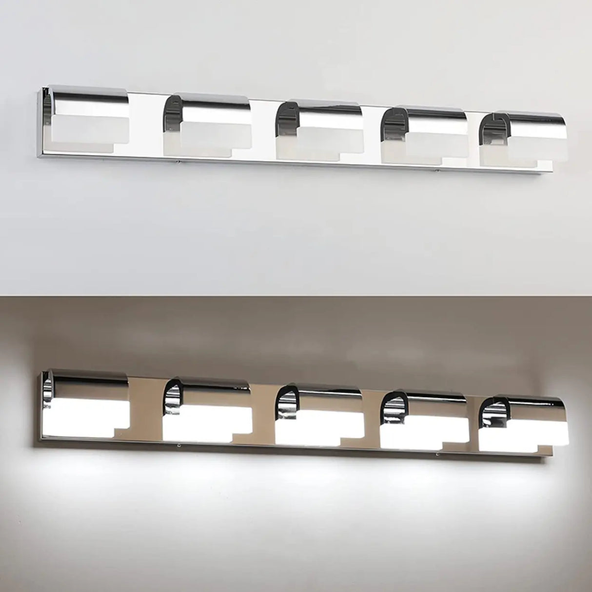 Contemporary Black LED Bathroom Vanity Light Fixture Image - 13