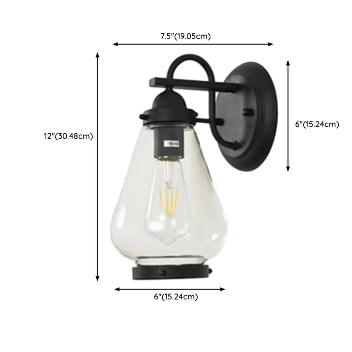 Contemporary Clear Glass LED Outdoor Mini Wall Sconce