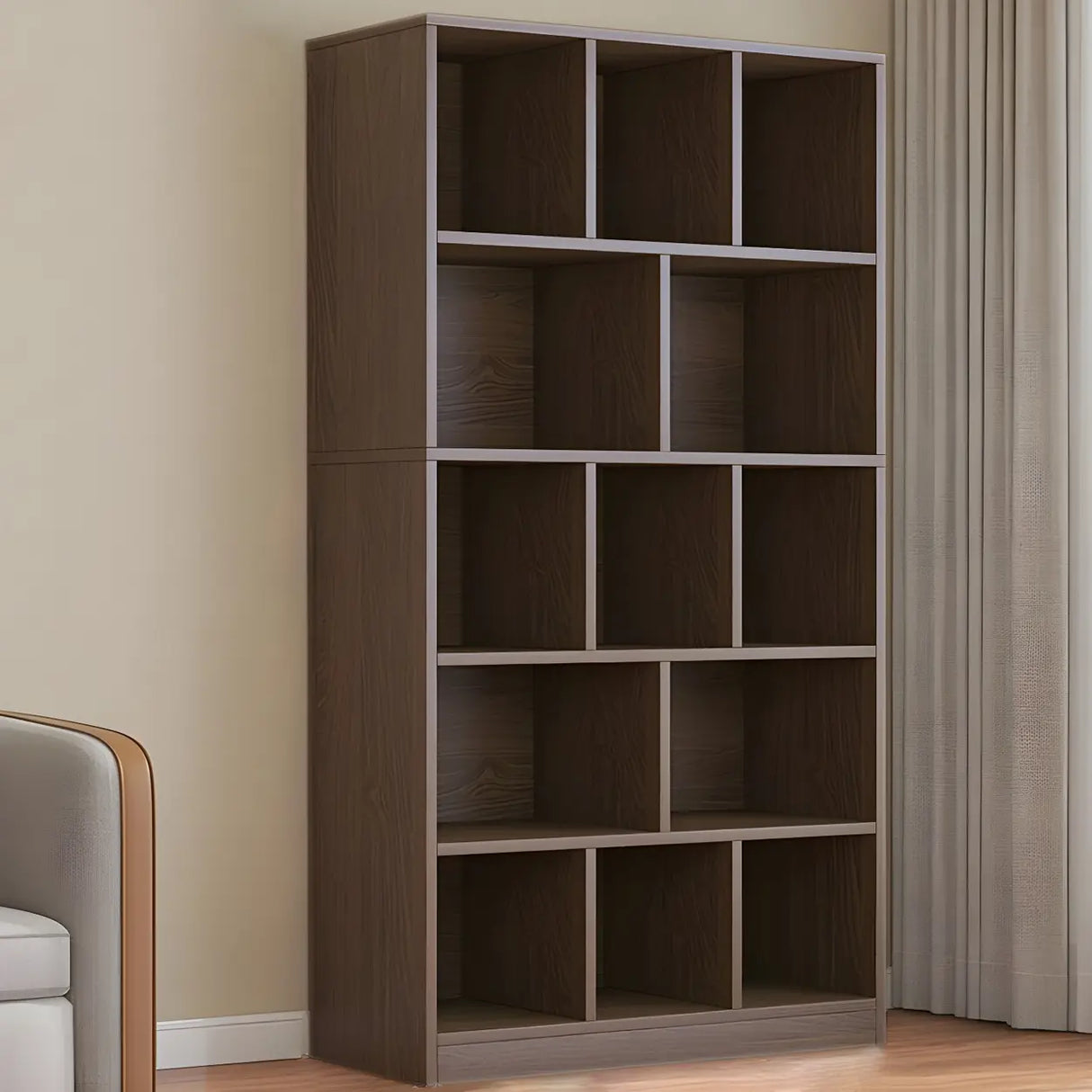 Contemporary Closed Back Wooden Standard Bookcases Image - 12
