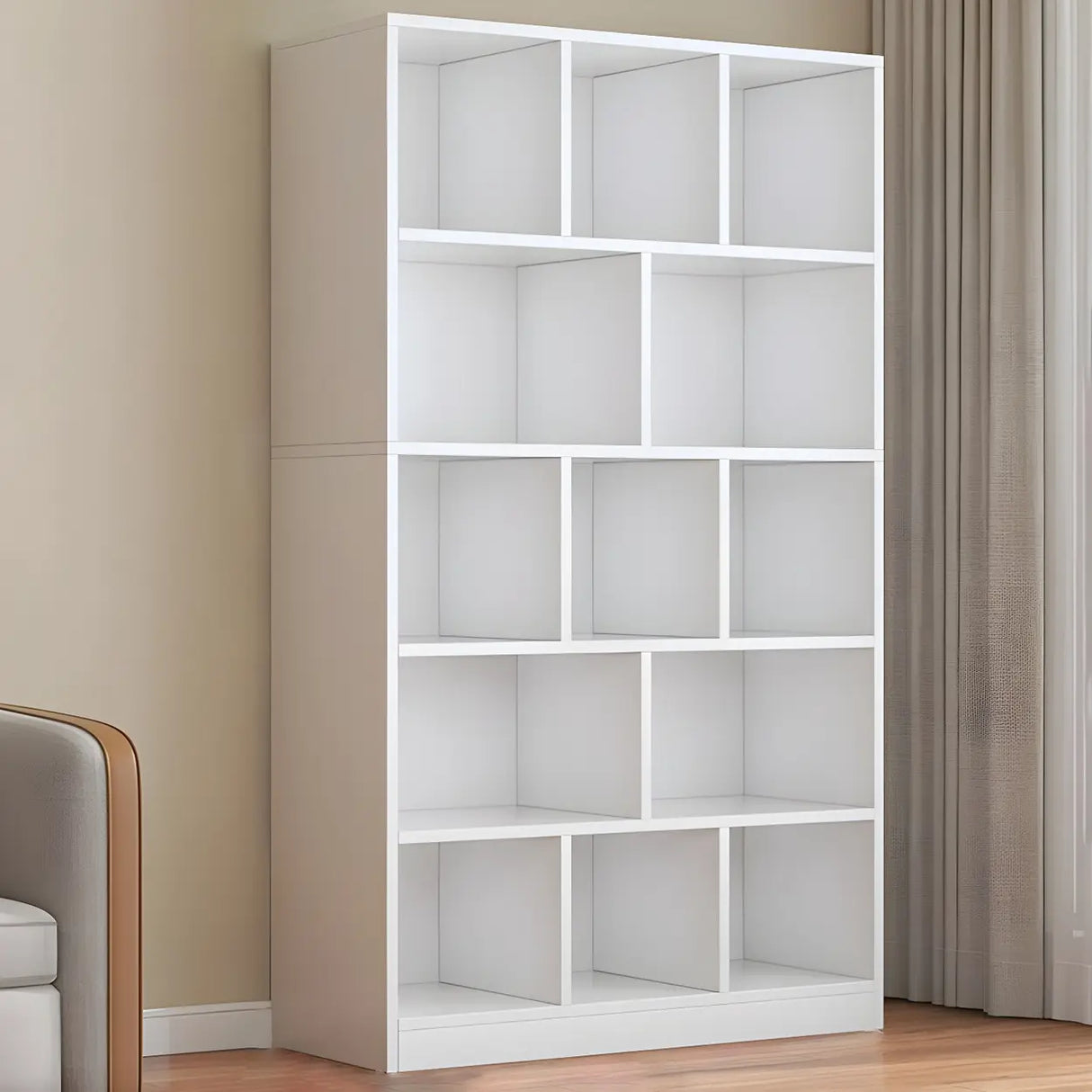 Contemporary Closed Back Wooden Standard Bookcases Image - 14