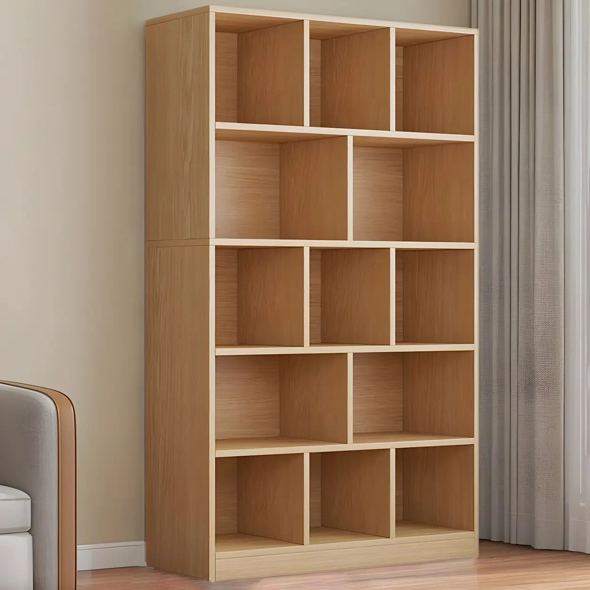 Contemporary Closed Back Wooden Standard Bookcases Image - 16