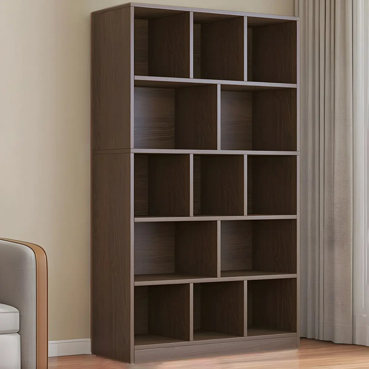 Contemporary Closed Back Wooden Standard Bookcases Image - 18