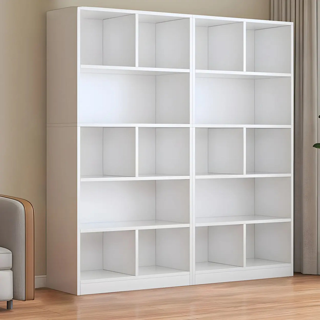 Contemporary Closed Back Wooden Standard Bookcases Image - 19