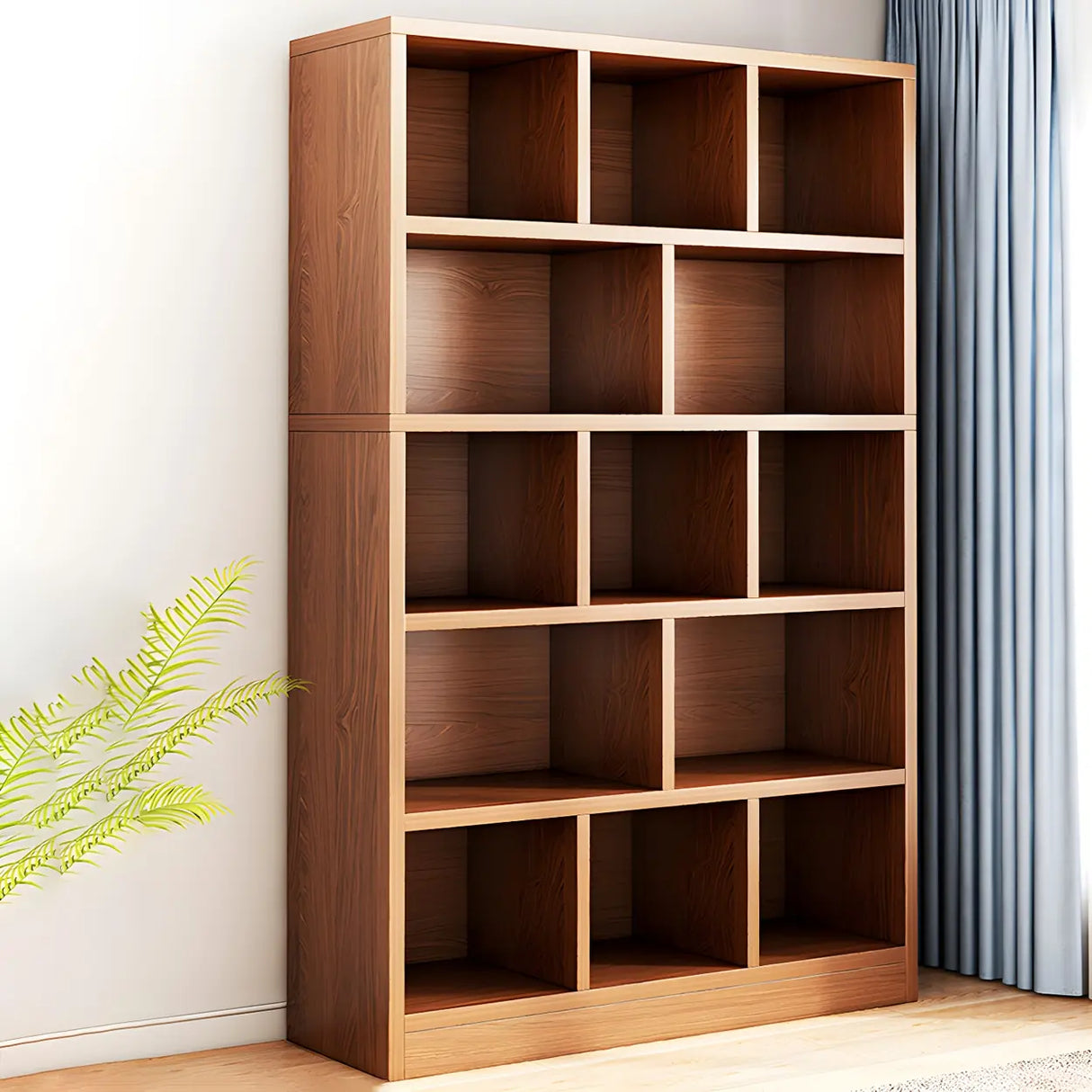 Contemporary Closed Back Wooden Standard Bookcases Image - 20