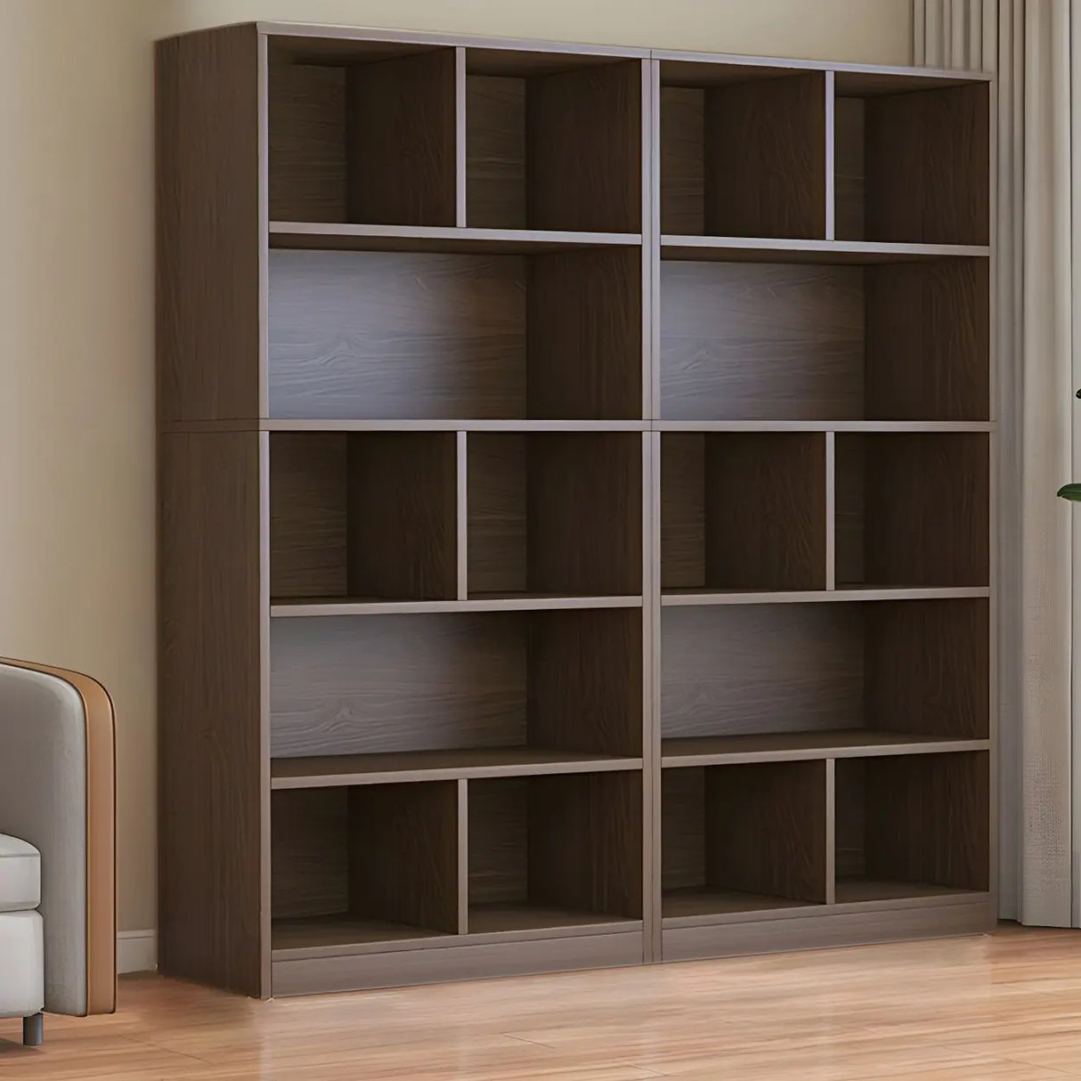 Contemporary Closed Back Wooden Standard Bookcases Image - 23
