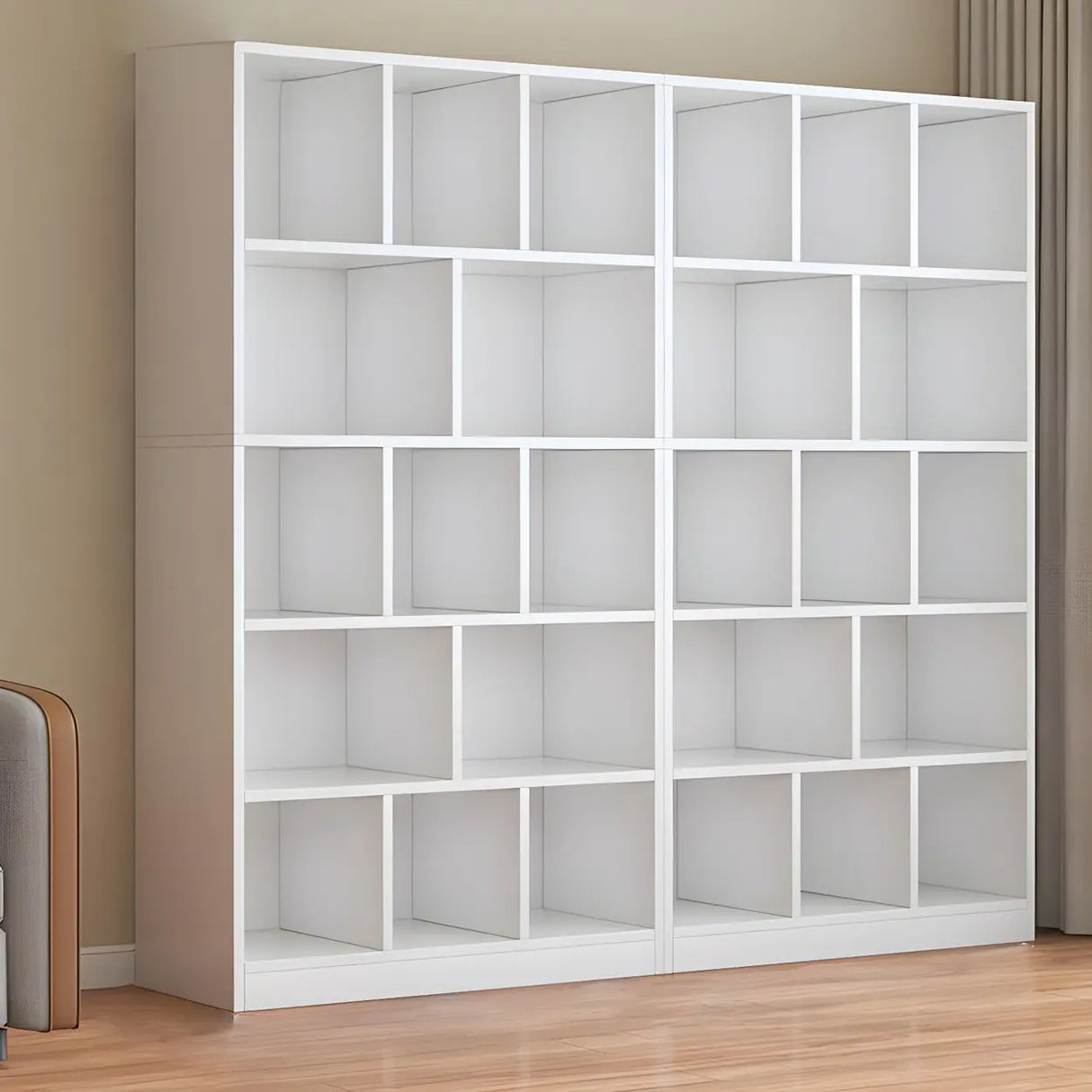 Contemporary Closed Back Wooden Standard Bookcases Image - 25