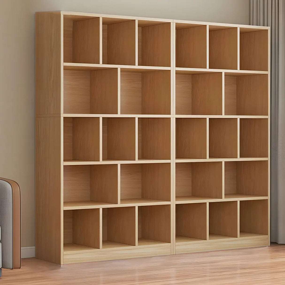 Contemporary Closed Back Wooden Standard Bookcases Image - 26