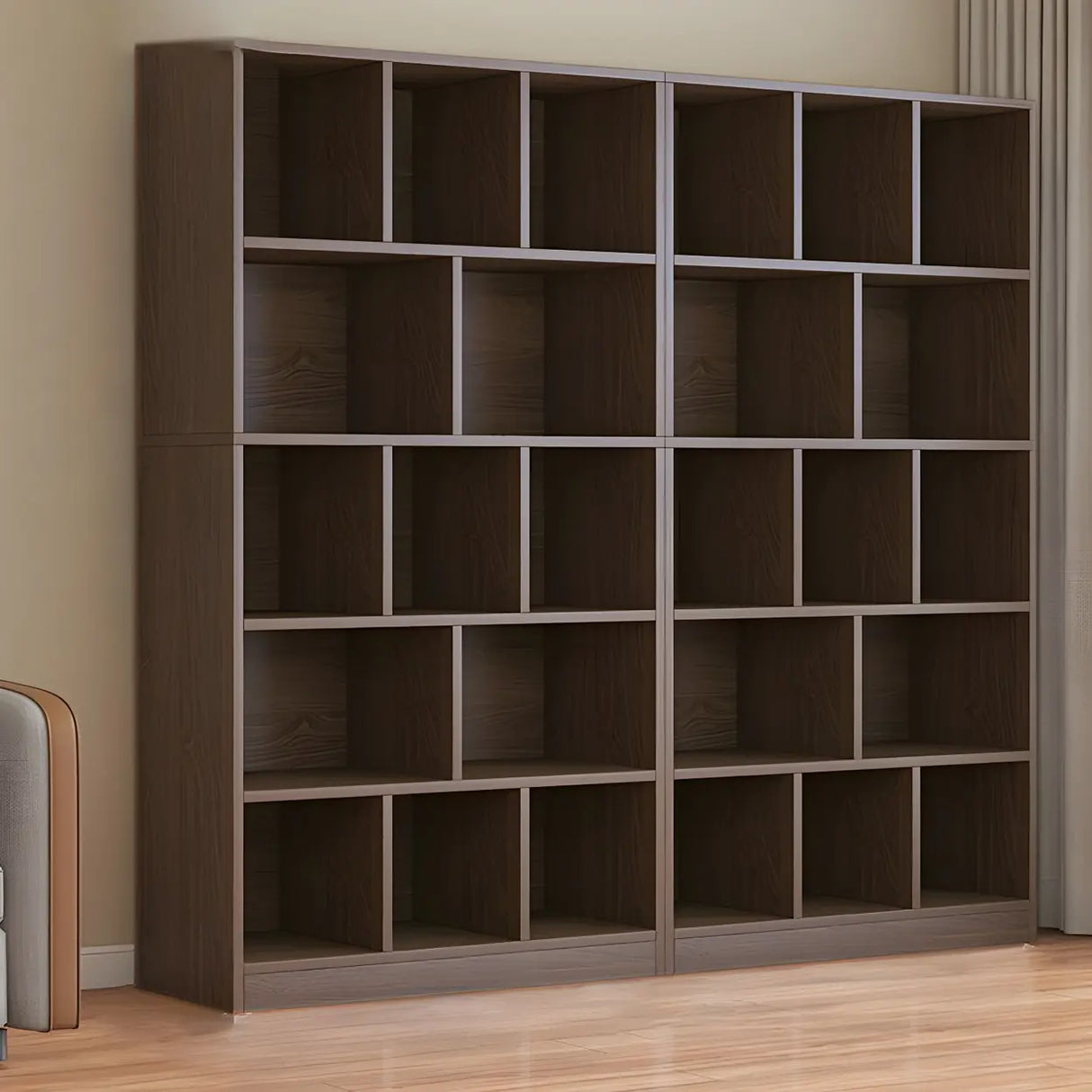 Contemporary Closed Back Wooden Standard Bookcases Image - 27