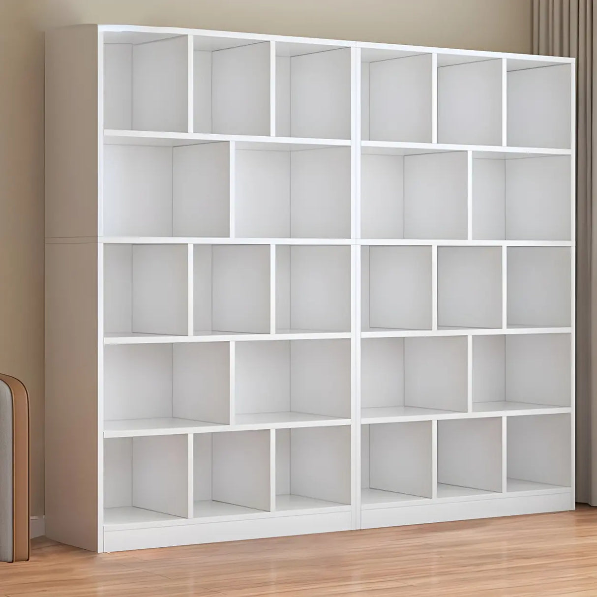 Contemporary Closed Back Wooden Standard Bookcases Image - 28