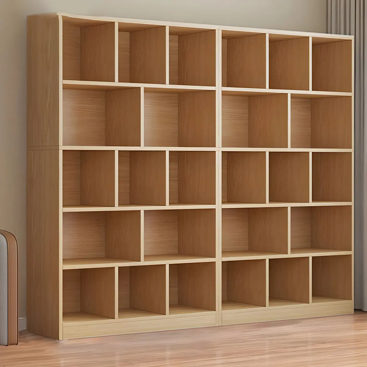 Contemporary Closed Back Wooden Standard Bookcases Image - 29