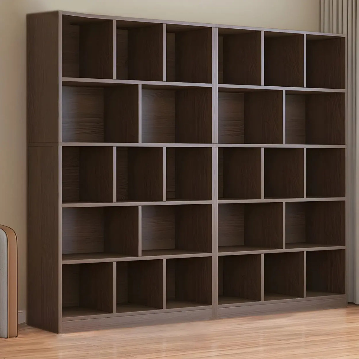 Contemporary Closed Back Wooden Standard Bookcases Image - 30