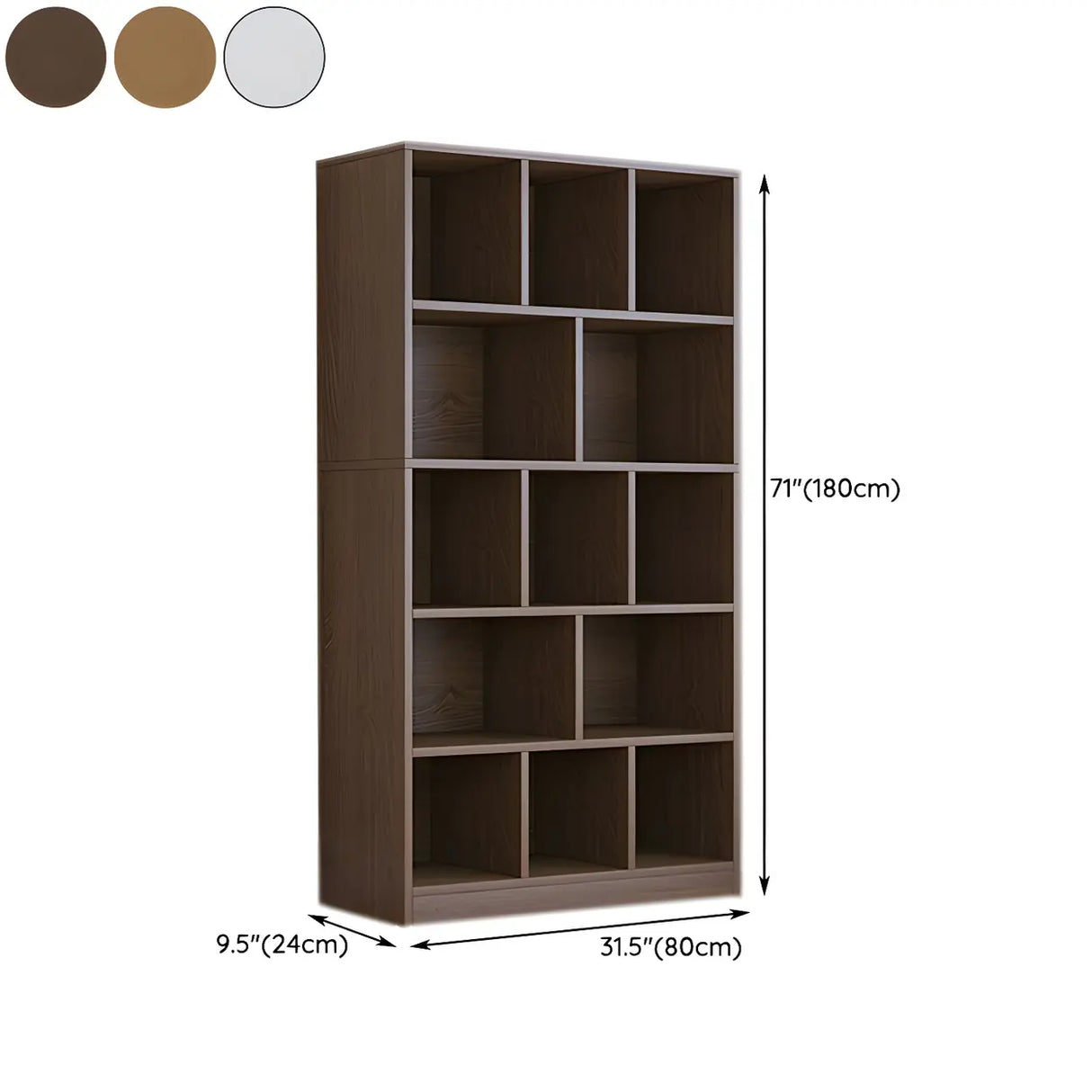 Contemporary Closed Back Wooden Standard Bookcases Image - 32