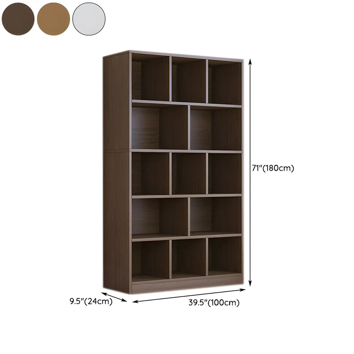 Contemporary Closed Back Wooden Standard Bookcases Image - 33