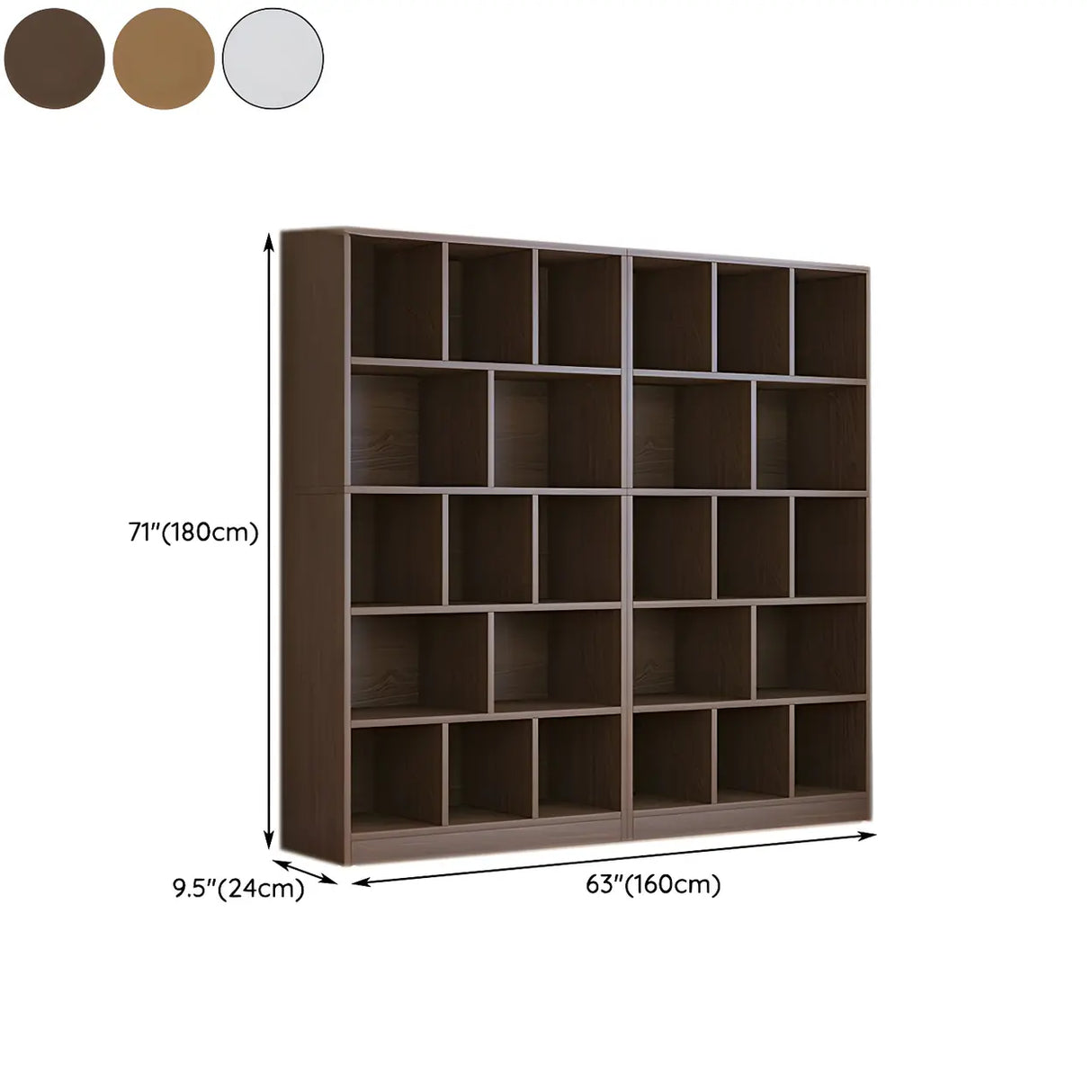 Contemporary Closed Back Wooden Standard Bookcases Image - 35