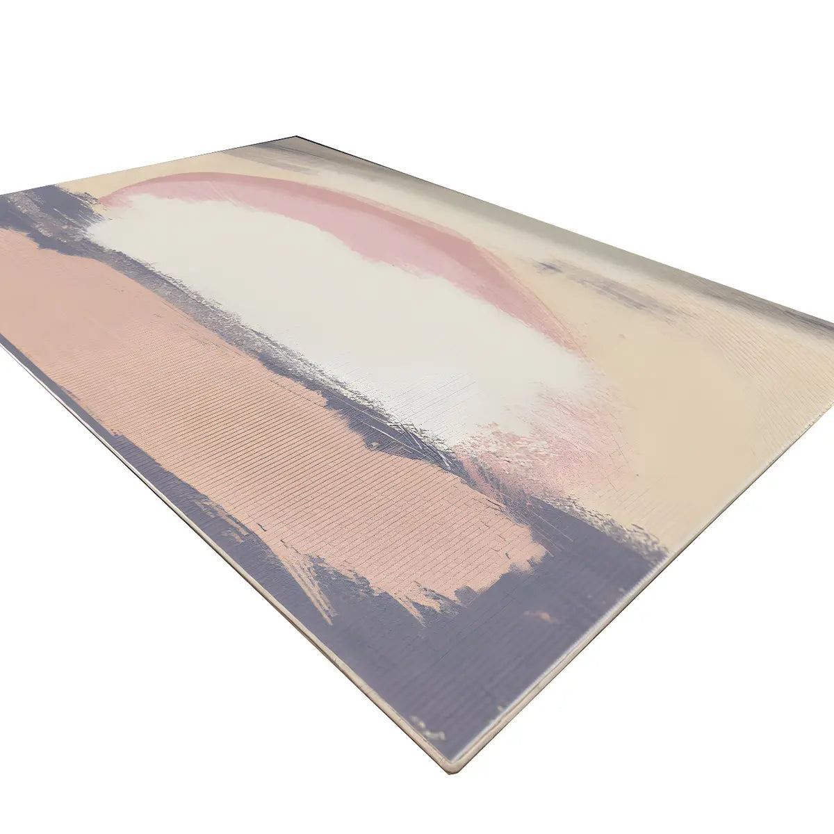 Contemporary Color Block Polyester Morandi Area Rug Image - 10