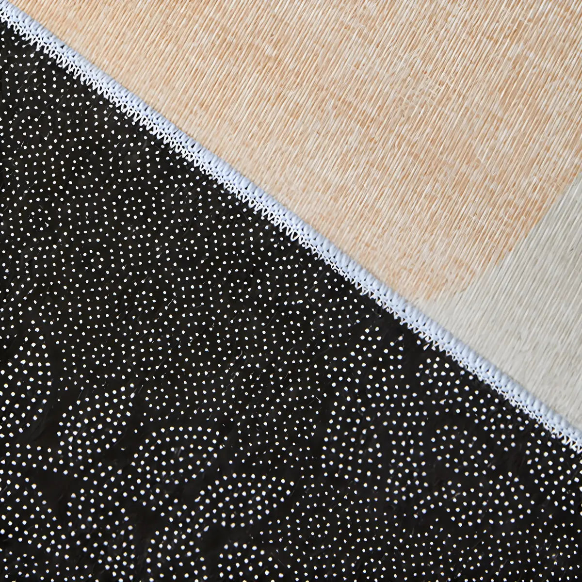 Contemporary Color Block Polyester Morandi Area Rug Image - 16